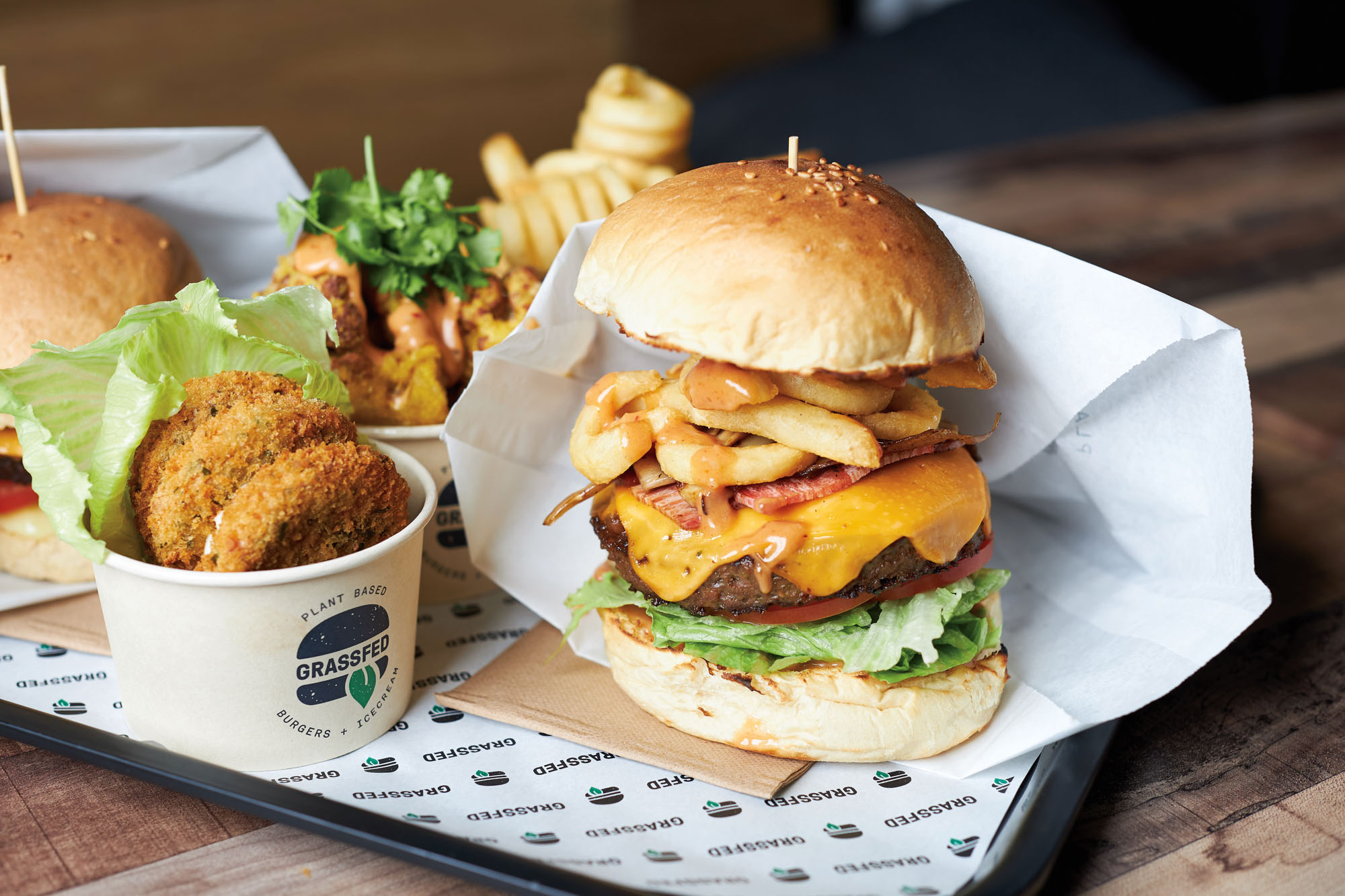 grassfed plant based restaurant branding