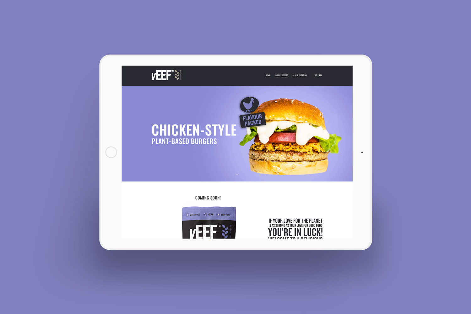 veef chicken style product website design
