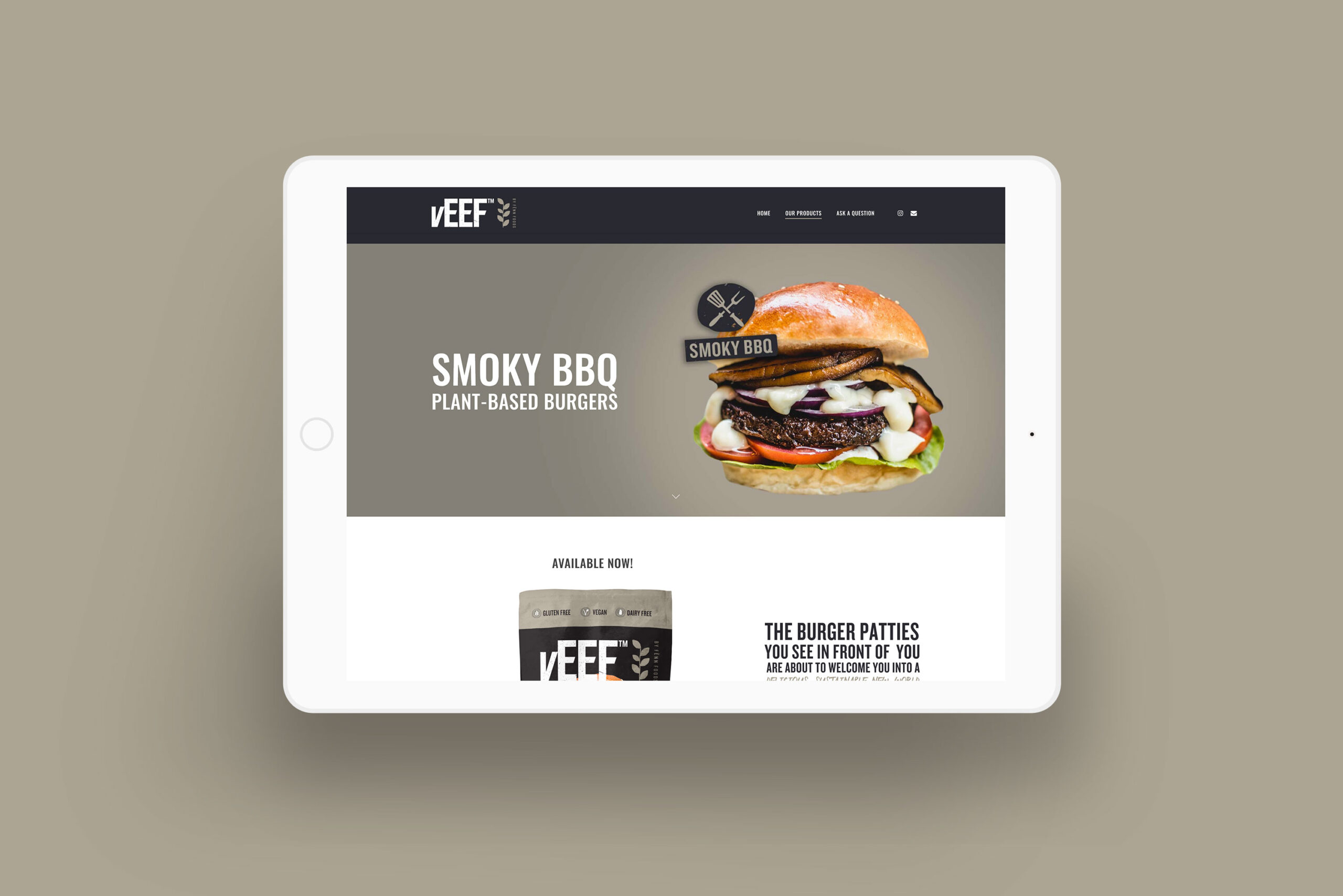 veef smoky barbeque website design